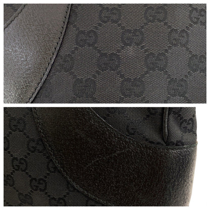 Gucci Tote Bag 113 011 Gg Canvas Black Silvermetal