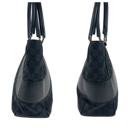 Gucci Tote Bag 113 011 Gg Canvas Black Silvermetal
