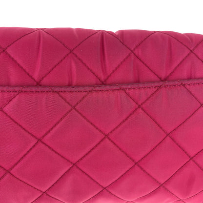 Prada Shoulder Bag Nylon Pink Silvermetal Testuto Impuntu