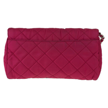 Prada Shoulder Bag Nylon Pink Silvermetal Testuto Impuntu