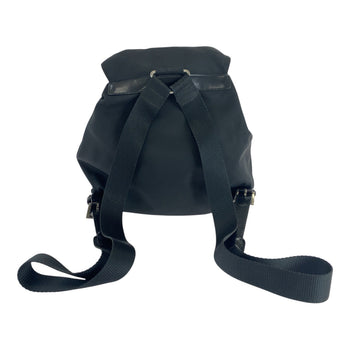 Prada Backpack Nylon Black Silvermetal Test Triangle With Logo