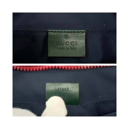 Gucci Shoulder Bag 189662 Nylon Navy Crest