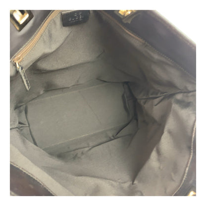 Gucci Tote Bag 002 1098 Gg Canvas Beige Brown Gold Metal