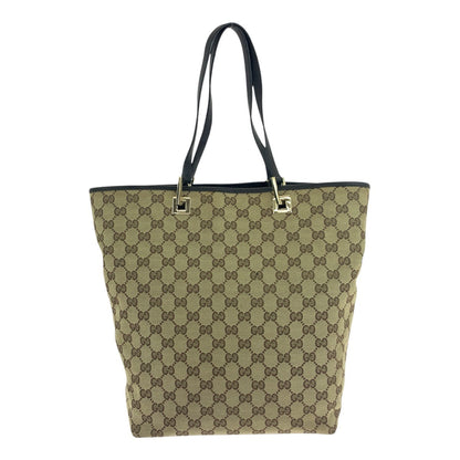 Gucci Tote Bag 002 1098 Gg Canvas Beige Brown Gold Metal