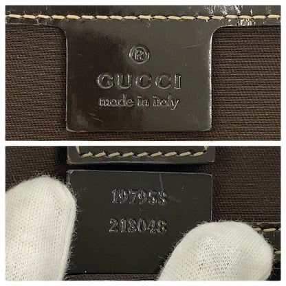Gucci Tote Bag 197953 Gg Supreme Canvas Beige Brown Gold Metal