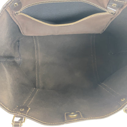 Gucci Tote Bag 197953 Gg Supreme Canvas Beige Brown Gold Metal