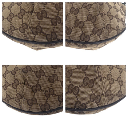 Gucci Shoulder Bag 181092 Gg Canvas Beige Brown Silvermetal Sherry Line
