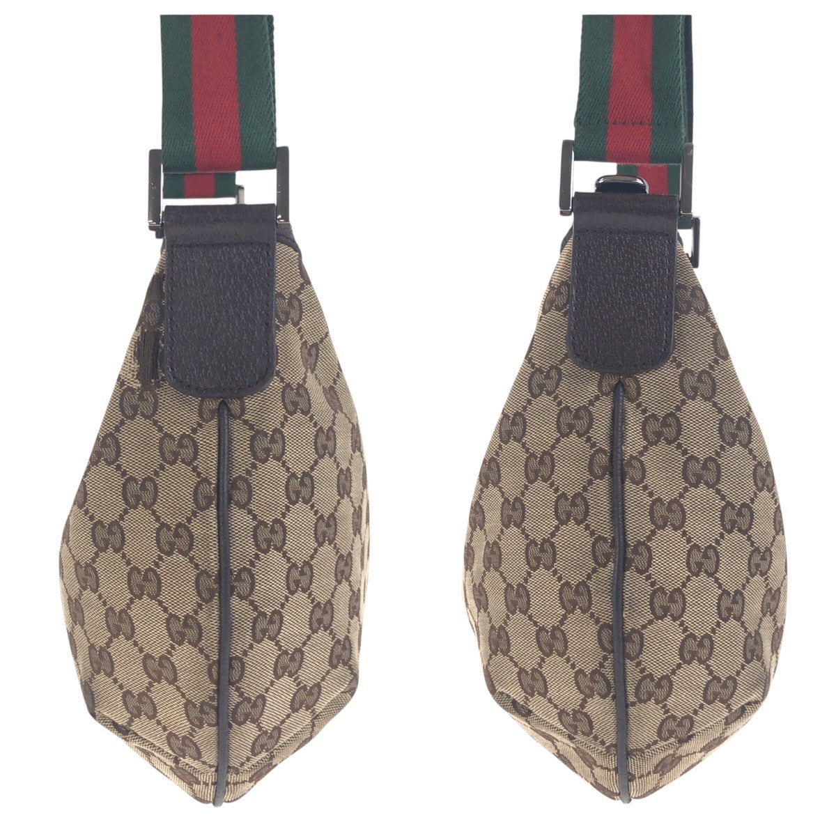 Gucci Shoulder Bag 181092 Gg Canvas Beige Brown Silvermetal Sherry Line