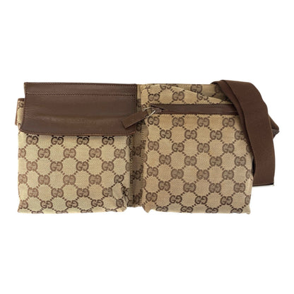 Gucci Sling Bag 28566 Gg Canvas Beige Brown