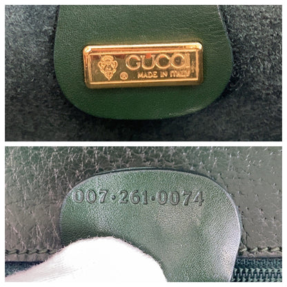 Gucci Shoulder Bag 007 261 0074 Leather Green Old Gucci