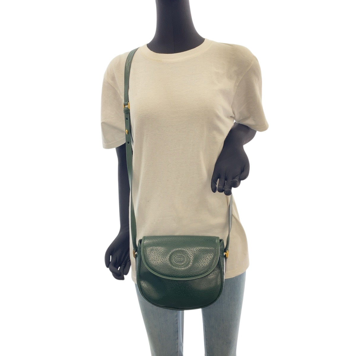 Gucci Shoulder Bag 007 261 0074 Leather Green Old Gucci