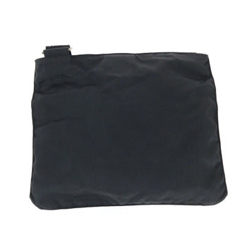 Prada Shoulder Bag Nylon Black Silvermetal Test Triangle With Logo