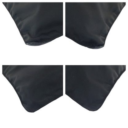 Prada Shoulder Bag Nylon Black Silvermetal Test Triangle With Logo