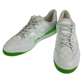 Gucci Sneakers Gg Canvas White Green Basket 11.5