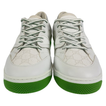 Gucci Sneakers Gg Canvas White Green Basket 11.5