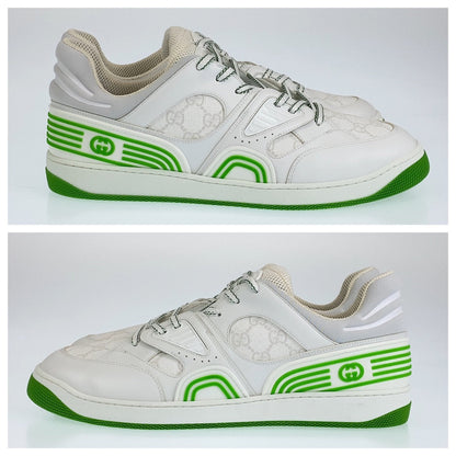 Gucci Sneakers Gg Canvas White Green Basket 11.5