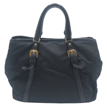 Prada Shoulder Bag Nylon Black Goldmetal Test