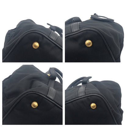 Prada Shoulder Bag Nylon Black Goldmetal Test