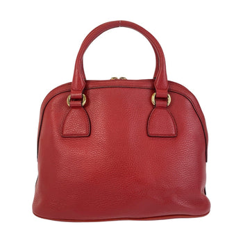Gucci Handbag 449662 Leather Red Gold Metal Interlocking