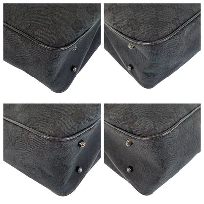 Gucci Tote Bag 113019 Gg Canvas Black Silvermetal