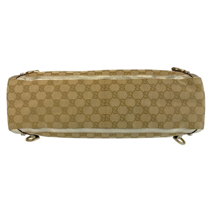 Gucci Tote Bag 141472 Gg Canvas Beige Gold Metal Abbey
