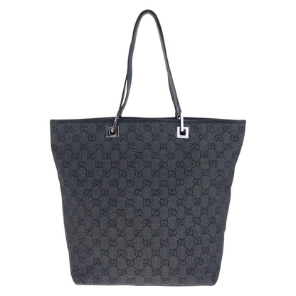 Gucci Tote Bag 31243 Gg Canvas Black Silvermetal