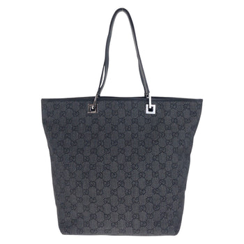 Gucci Tote Bag 31243 Gg Canvas Black Silvermetal