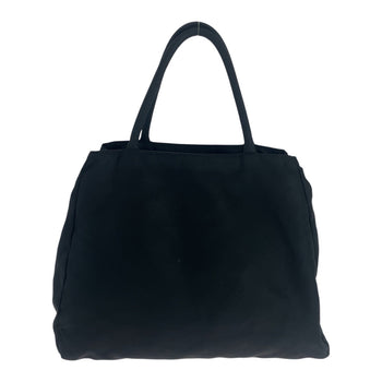 Prada Tote Bag Nylon Black Silvermetal Test Triangle With Logo