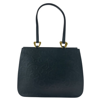 Yves Saint Laurent Tote Bag Leather Black Goldmetal