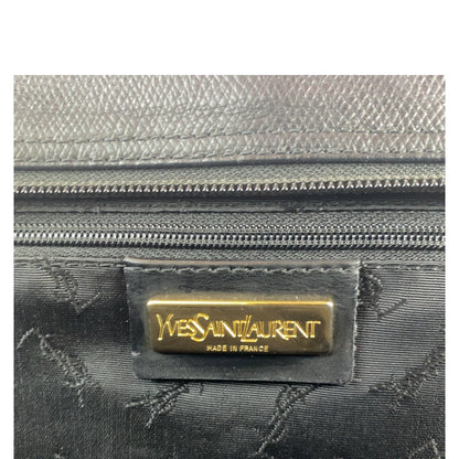 Yves Saint Laurent Tote Bag Leather Black Goldmetal