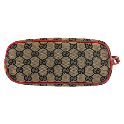 Gucci Handbag 039 1103 Gg Canvas Beige Red Gold Metal