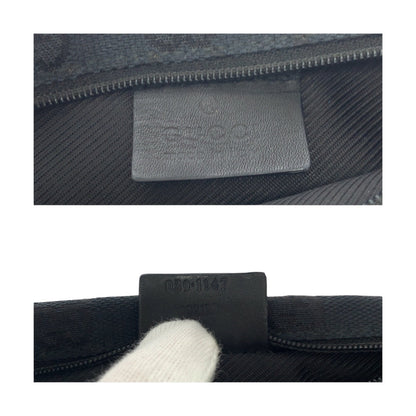Gucci Handbag 039 1147 Gg Canvas Black Silvermetal