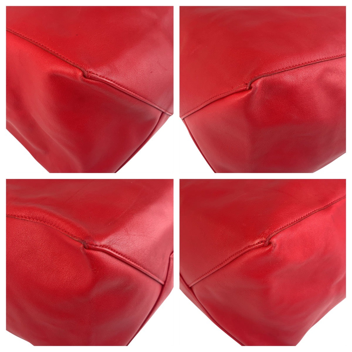 Celine Tote Bag Leather Red Horizontalkava