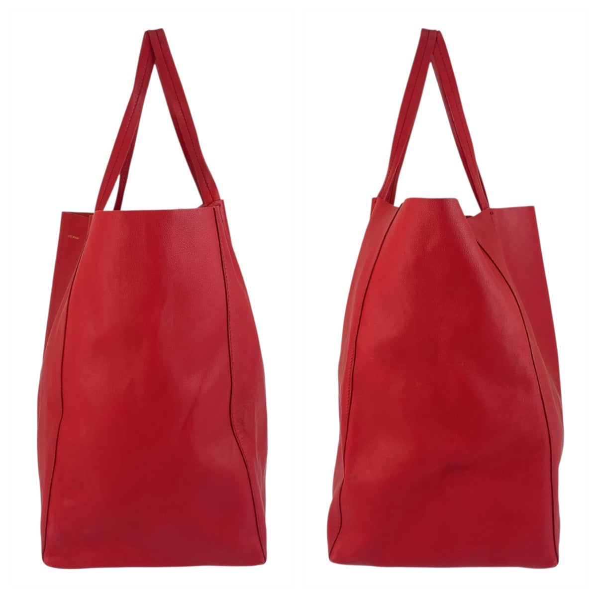 Celine Tote Bag Leather Red Horizontalkava