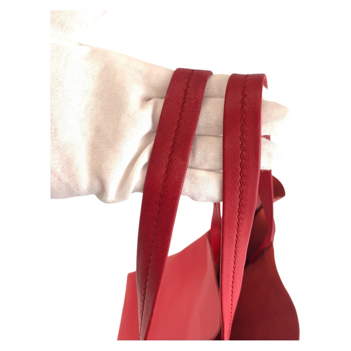 Celine Tote Bag Leather Red Horizontalkava