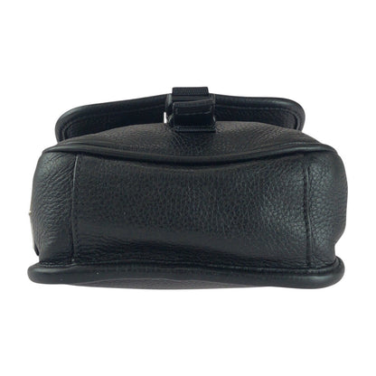 Prada Shoulder Bag Pvc Black Silver Metal Vittero Triangle With Logo
