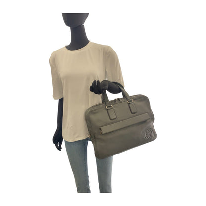 Gucci Business Bag 322057 Leather Grey Silvermetal Soho