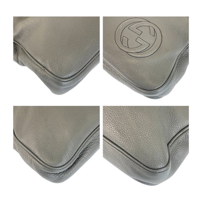 Gucci Business Bag 322057 Leather Grey Silvermetal Soho