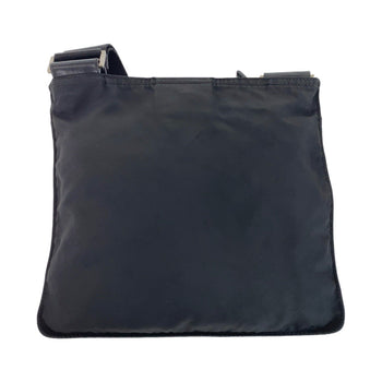 Prada Shoulder Bag Nylon Black Silvermetal Test Triangle With Logo