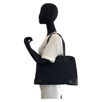 Gucci Tote Bag 002 1122 Gg Canvas Black Goldmetal