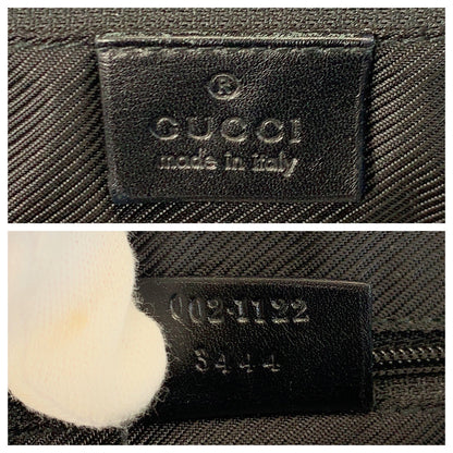 Gucci Tote Bag 002 1122 Gg Canvas Black Goldmetal