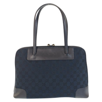 Gucci Tote Bag 002 1122 Gg Canvas Black Goldmetal