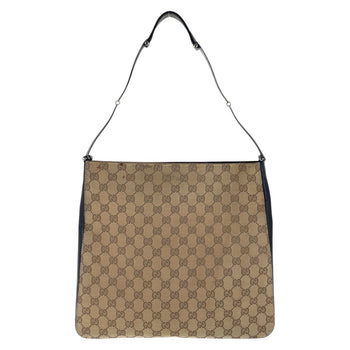 Gucci Shoulder Bag 001 3181 Gg Canvas Brown Silver Metal
