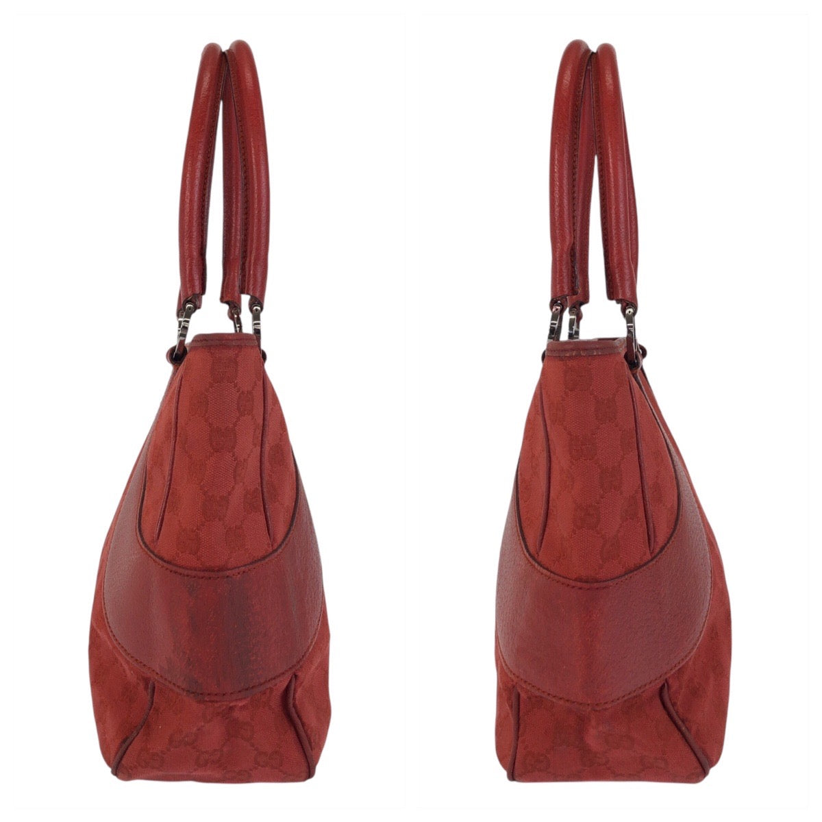 Gucci Tote Bag 113011 Gg Canvas Red