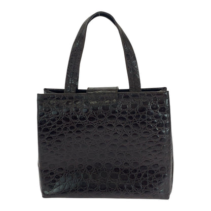 Salvatore Ferragamo Handbag Aq-218252 Leather Brown Gold Metal Embossing