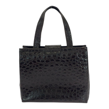 Salvatore Ferragamo Handbag Aq-218252 Leather Brown Gold Metal Embossing