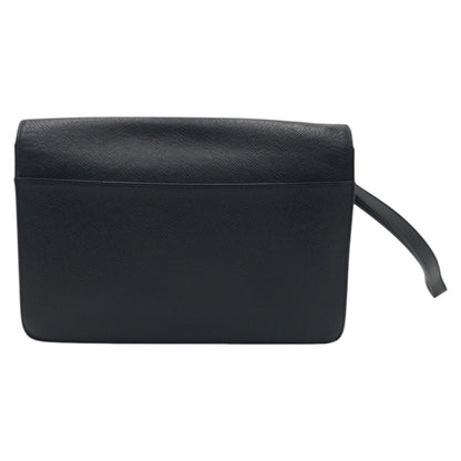 Louis Vuitton Clutch Bag M30782 Leather Black Black Taiga Ardwards Selenga
