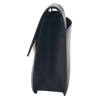 Louis Vuitton Clutch Bag M30782 Leather Black Black Taiga Ardwards Selenga