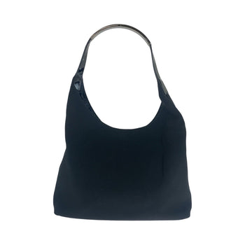 Gucci Shoulder Bag 001 3297 Canvas Black Silvermetal Hobo