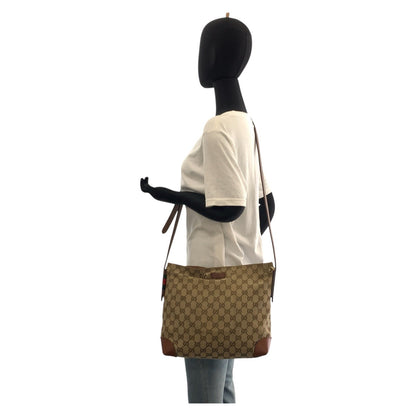 Gucci Shoulder Bag 337598 Gg Canvas Beige Brown
